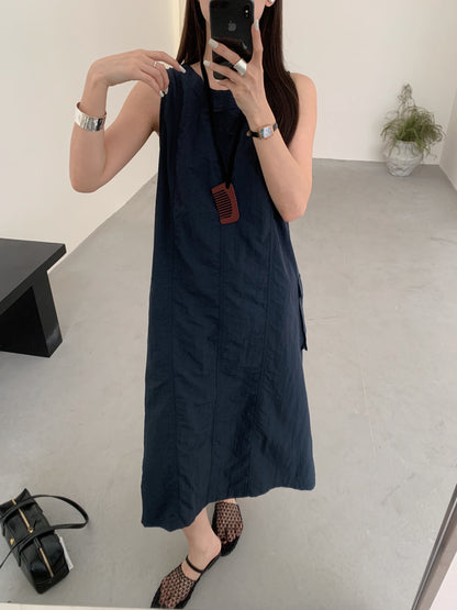 【F60448】實拍夏季戶外休閒設計款速乾材質洋裝250609
