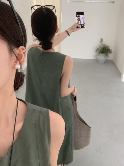 【F60448】實拍夏季戶外休閒設計款速乾材質洋裝250609