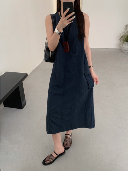 【F60448】實拍夏季戶外休閒設計款速乾材質洋裝250609