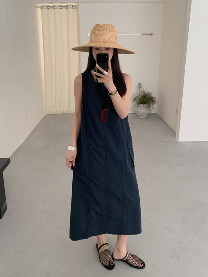 【F60448】實拍夏季戶外休閒設計款速乾材質洋裝250609