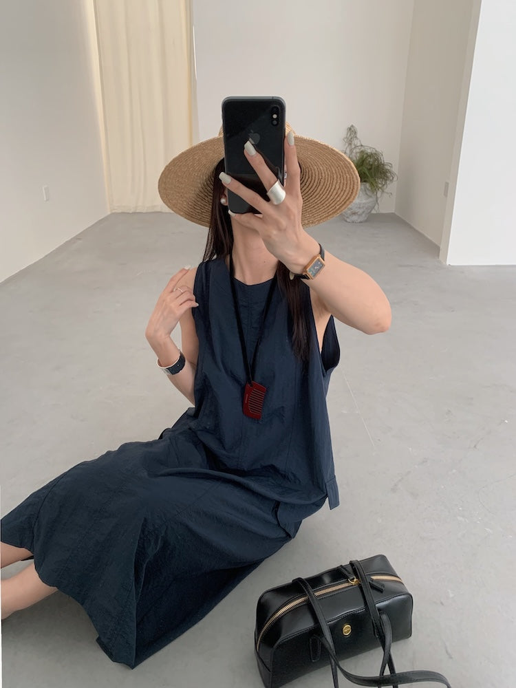 【F60448】實拍夏季戶外休閒設計款速乾材質洋裝250609