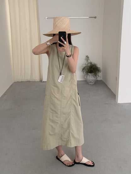 【F60448】實拍夏季戶外休閒設計款速乾材質洋裝250609