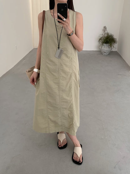 【F60448】實拍夏季戶外休閒設計款速乾材質洋裝250609