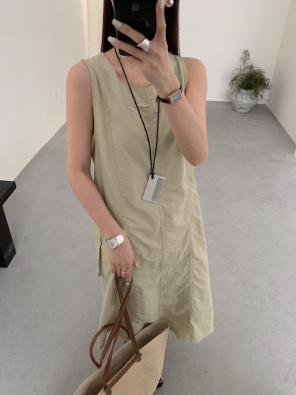 【F60448】實拍夏季戶外休閒設計款速乾材質洋裝250609