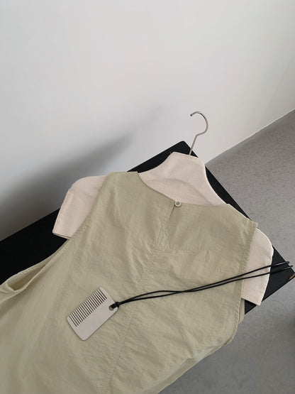 【F60448】實拍夏季戶外休閒設計款速乾材質洋裝250609