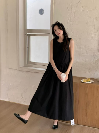 【F60446】實拍韓國夏天簡約氣質洋裝＋斜背小包250609