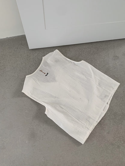 【F60454】實拍日系可愛小動物 重工刺繡舒適麻棉襯衫250609