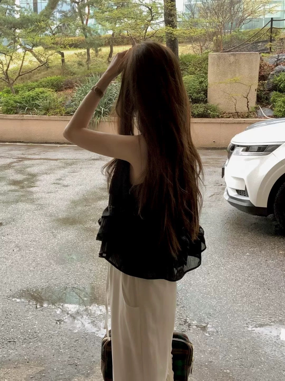 【F60578】仙氣層次感疊穿✨甜美氣質多層次花邊下擺細肩帶背心260504