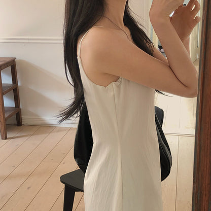 【F60612】韓系甜美仙氣感☁️設計感細肩帶多層網紗澎澎連身洋裝260609