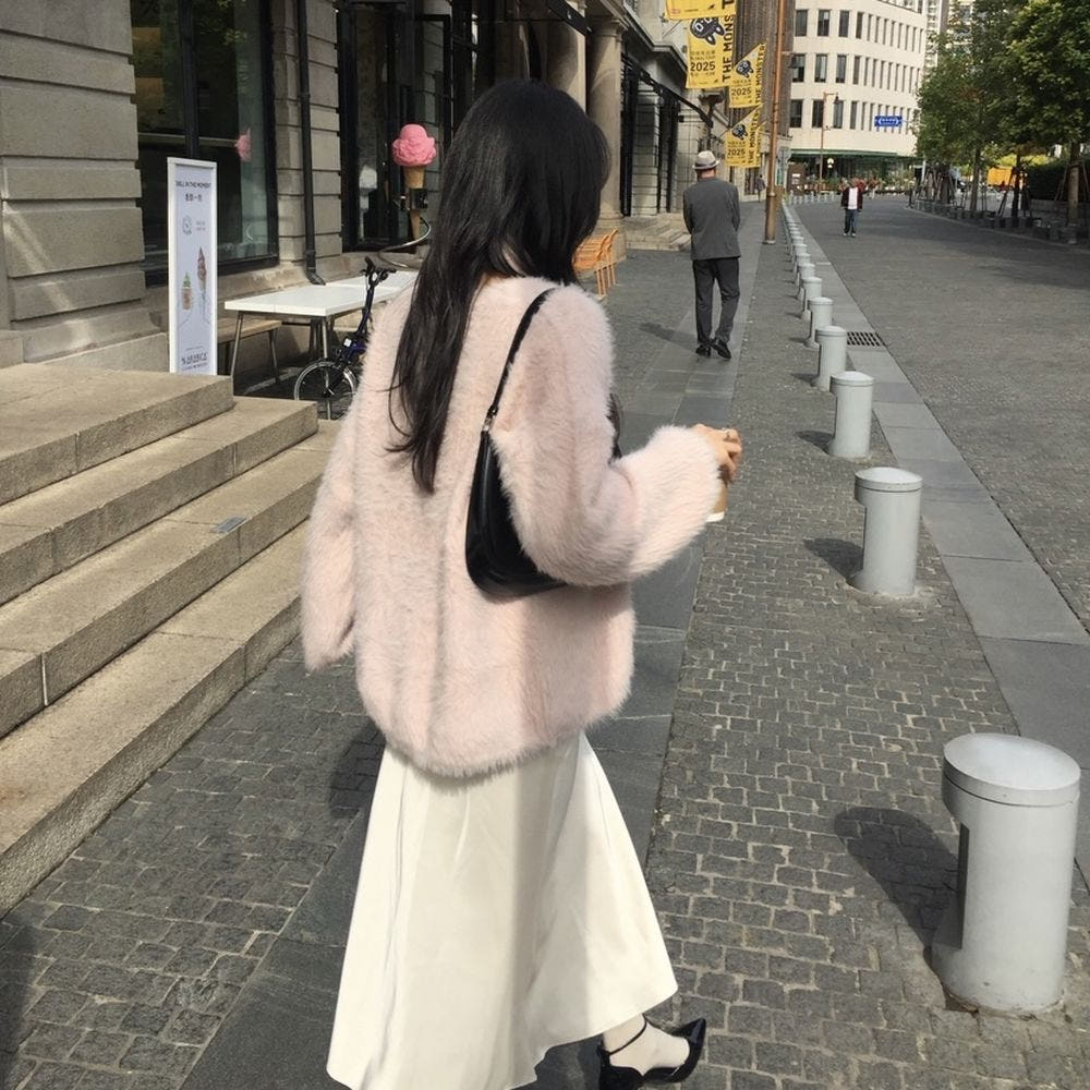 【F60777】柔美復古・掛脖飄帶寬鬆毛衣261012