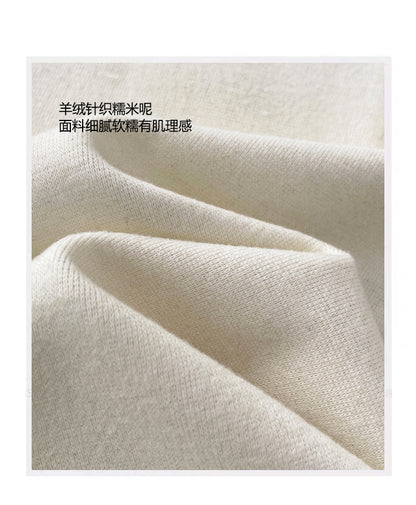 【F60807】S~5XL美式休閒・高腰羊絨垂墜感寬鬆彎刀褲261019