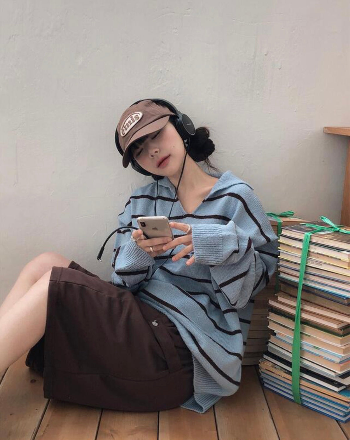 【F60811】復古學院風・翻領慵懶休閒針織衫261019