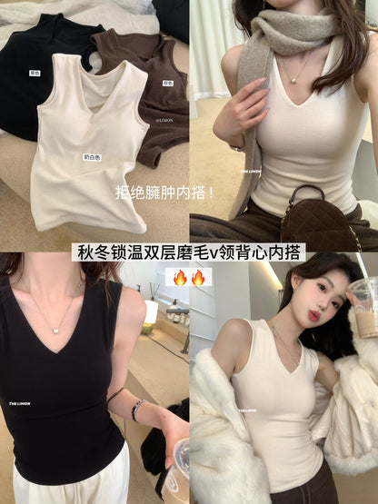 【LTM1306】實拍檸檬爆款雙層磨毛背心（含胸墊）251229