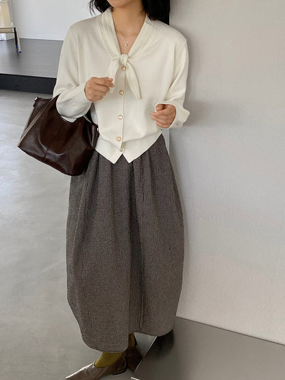 【cimJ8902】實拍氣質小香蝴蝶结針織開衫251114