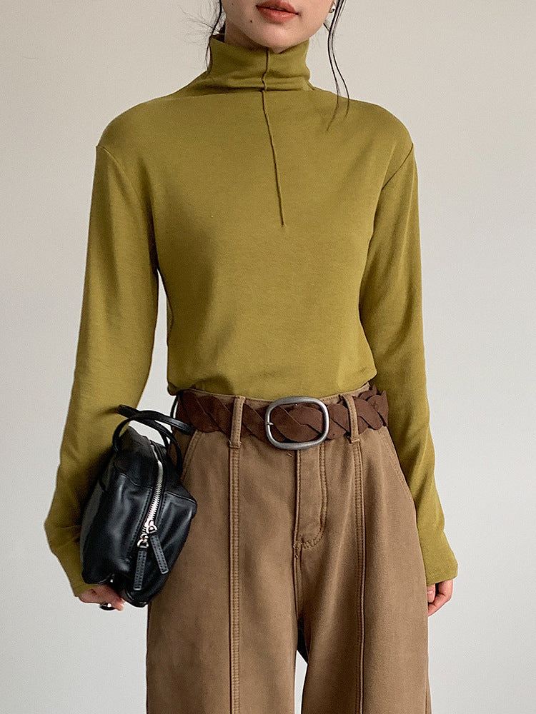 【LD11012】實拍加厚半高領6色打底長袖t恤251110