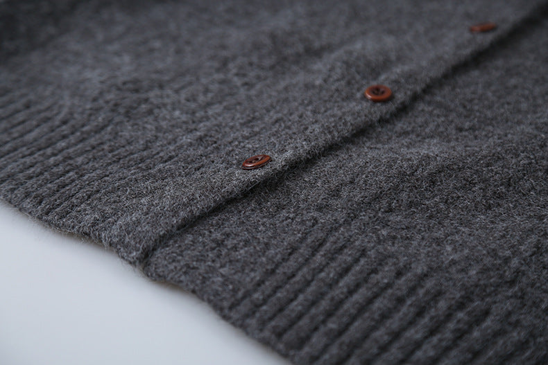 【LD11037】實拍高領開衫針織毛衣251202