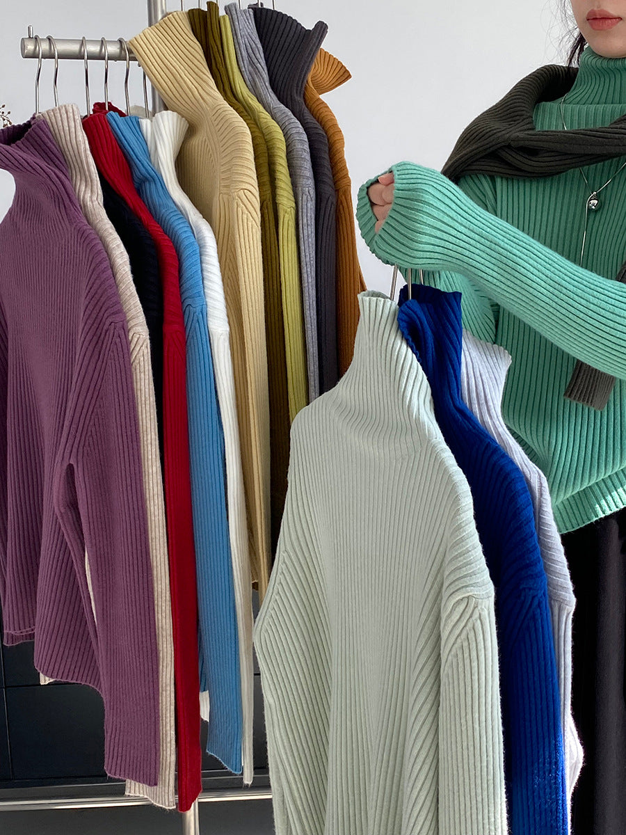 【cimz1388】實拍高領加厚高級感針織毛衣251128