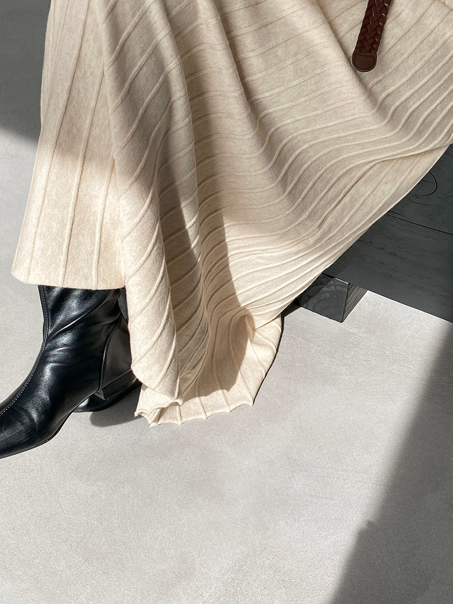 【cimz100789】實拍法式高級感收腰顯瘦針織衫＋針織長裙(分開下單）251120