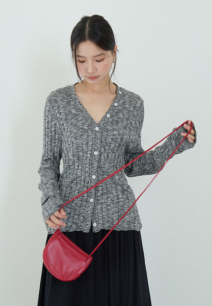 【LD11160】實拍設計感必收！V領薄針織+圍巾 兩件套260309