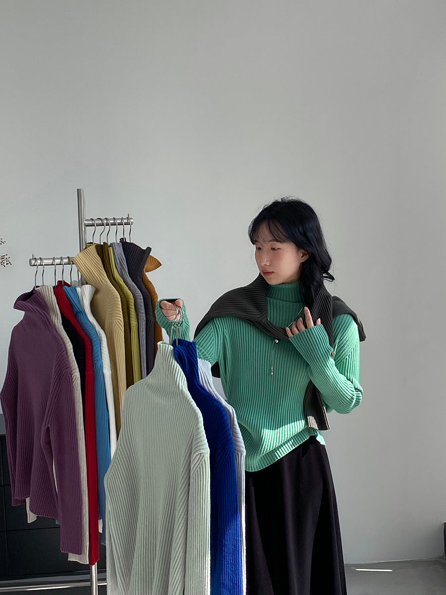 【cimz1388】實拍高領加厚高級感針織毛衣251128