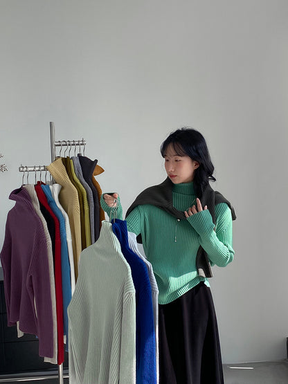 【cimz1388】實拍高領加厚高級感針織毛衣251128