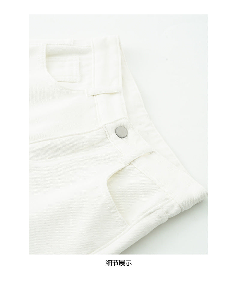 【H5512】實拍S~XL韓國保暖加絨白色牛仔褲251118