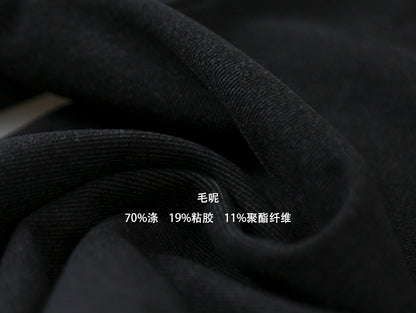 【LD3251】實拍S~XL雅痞奶奶直筒毛呢闊腿褲251006