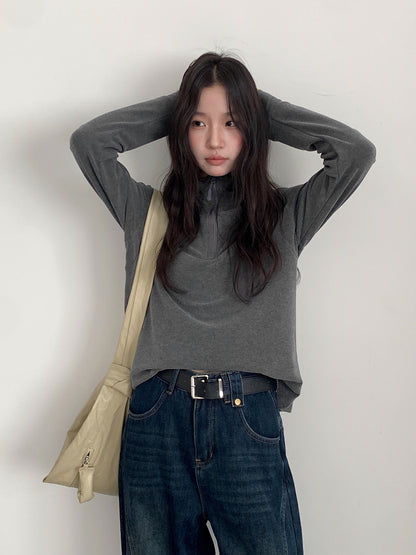 【LD11023】實拍S~XL顯瘦加絨加厚高腰寬鬆彎刀牛仔褲＋腰帶251124