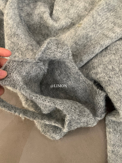 【L6873】實拍檸檬秋冬簡約軟糯保暖毛衣+針織手拎包251117