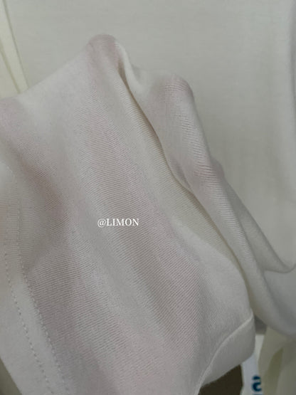 【L9217】實拍檸檬秋季氣質斜肩顯瘦長袖T恤＋飄帶250915