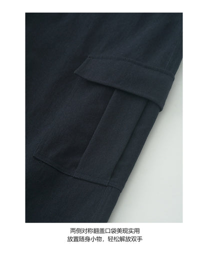 【H5392】實拍美式復古深藍直筒工裝褲250902