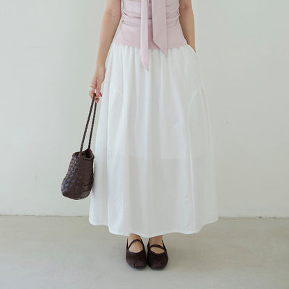 【LD11180】實拍夏季拼接纯色花苞裙260317