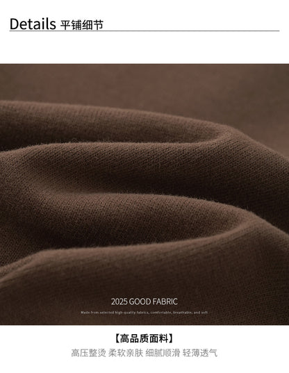 【H5388】實拍基礎7色磨毛圓領短袖T恤250902