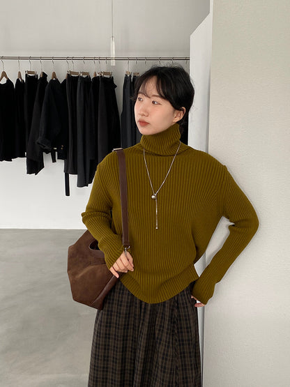 【cimz1388】實拍高領加厚高級感針織毛衣251128