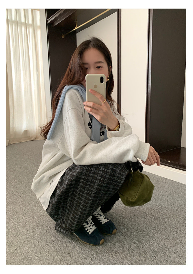 【H5507】實拍假兩件毛巾絨大版加厚衛衣251118