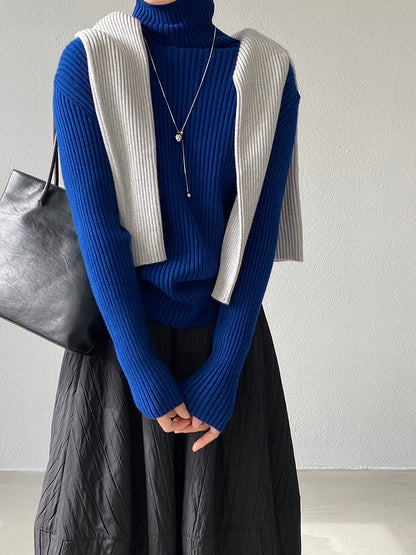 【cimz1388】實拍高領加厚高級感針織毛衣251128