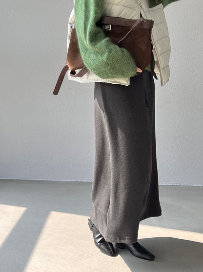 【cimz1722】實拍高級雙面絨感保暖顯瘦直筒裙251201