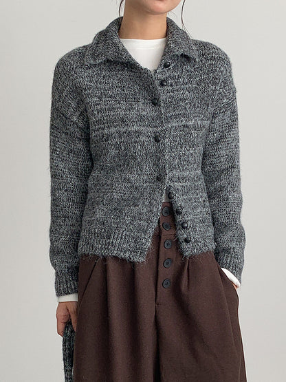 【LD3296】實拍輕奢復古寬翻領厚實針織外套＋針織包251103