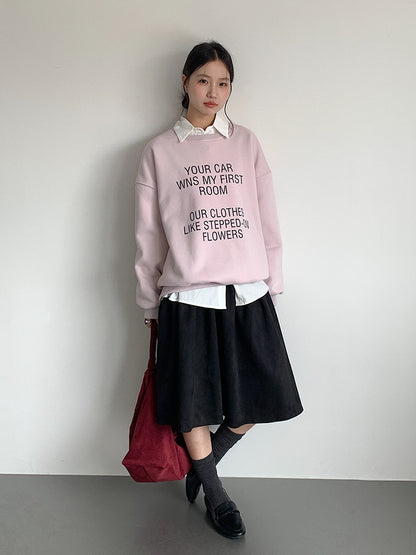 【LD11016】實拍冬季復古麂皮絨A字裙251110