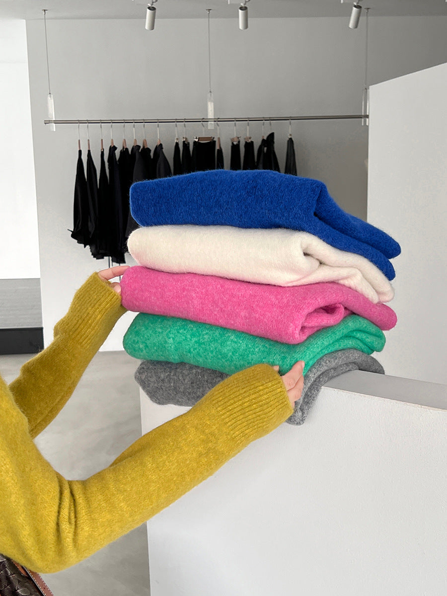 【cim5921】實拍冬季簡約保暖舒適針織毛衣（含羊毛5％）251114