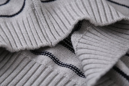 【LD11063】實拍復古條紋加厚棉羊絨針織毛衣251209