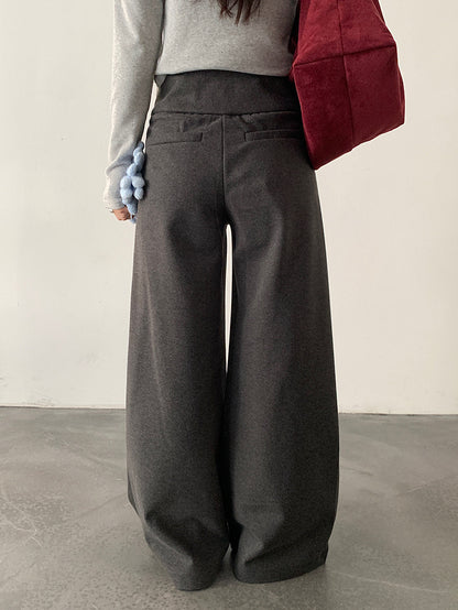 【LD11048】實拍S~XL秋冬毛呢厚款高腰直筒褲251202