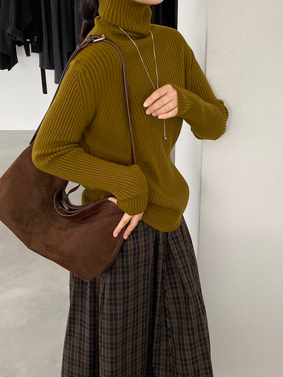 【cimz1388】實拍高領加厚高級感針織毛衣251128