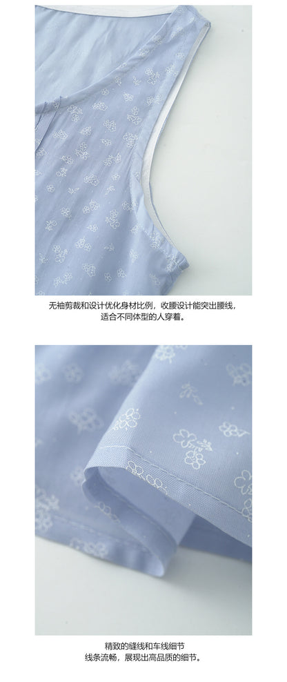 【H5198】實拍夏季優雅碎花繫帶舒適洋裝250422