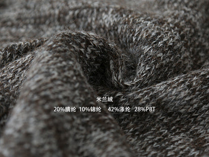 【LD3296】實拍輕奢復古寬翻領厚實針織外套＋針織包251103