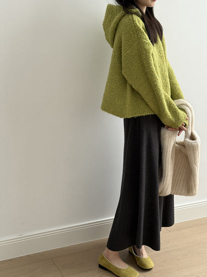 【Y2188】實拍冬季圈圈絨可愛連帽針織毛衣251106