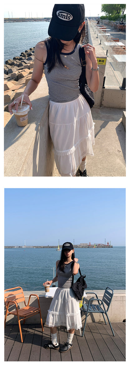 【H5302】 實拍韓系純色高彈可包色棉質背心250610