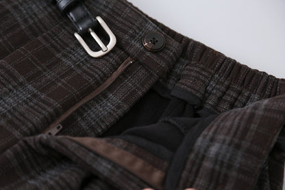 【LD11071】實拍氣質復古格紋毛呢a字裙251209