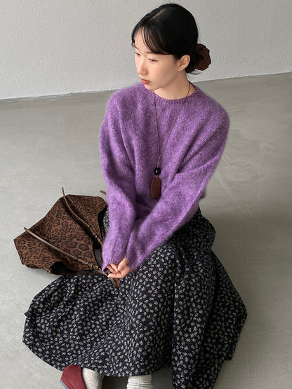 【cimz1729】實拍復古時髦碎花加絨長裙251128