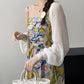 【CIM5399】實拍韓國復古油畫甜美顯白吊帶洋裝230609